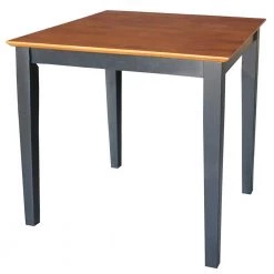 Black and Cherry 30" Square Counter-height Table by International Concepts