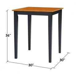 Black and Cherry 30" Square Counter-height Table by International Concepts -International Concepts Sales black cherry international concepts bar tables k57 3030 36s 76 1000