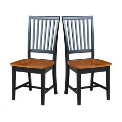 Set of 5 pcs - Black/Cherry 42" Dual Drop Leaf Table with 4 RTA chairs by International Concepts -International Concepts Sales black cherry international concepts dining room sets k57 42dp c265 4 76 1000