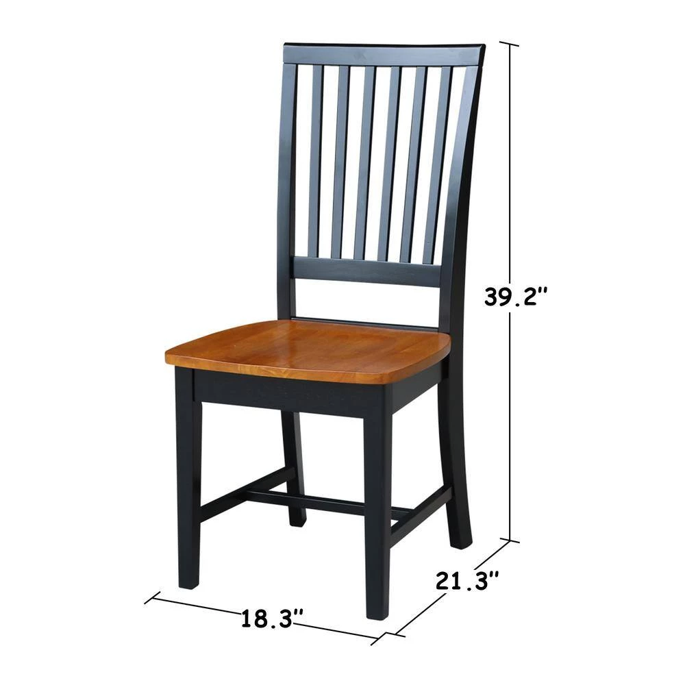 Set of 3 pcs - Black/Cherry 42" Dual Drop Leaf Table with 2 RTA chairs by International Concepts 11 Set of 3 pcs - Black/Cherry 42" Dual Drop Leaf Table with 2 RTA chairs by International Concepts - Image 11