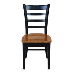 Set of 5 pcs - Black/Cherry 42" Dual Drop Leaf Table with 4 RTA chairs by International Concepts -International Concepts Sales black cherry international concepts dining room sets k57 42dp c617 4 fa 1000