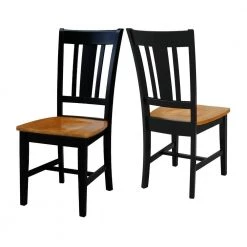 Laurel 3-Piece Black and Cherry 42 in. Dropleaf Table and San Remo Side Chair Dining Set by International Concepts -International Concepts Sales black cherry international concepts dining room sets k57 42dpt c10 2 76 1000
