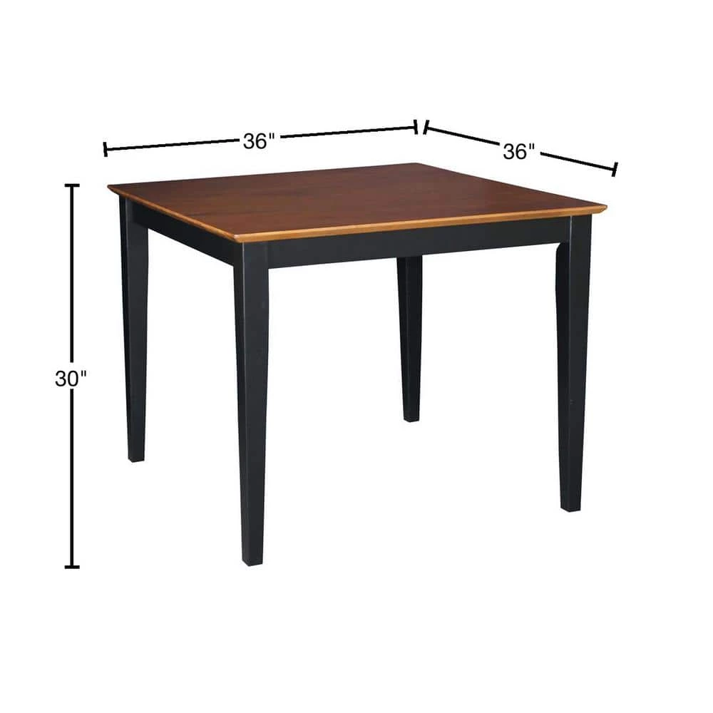 Black and Cherry Solid Wood Dining Table by International Concepts 2 Black and Cherry Solid Wood Dining Table by International Concepts - Image 2