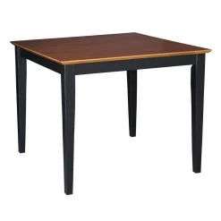 Black and Cherry Solid Wood Dining Table by International Concepts