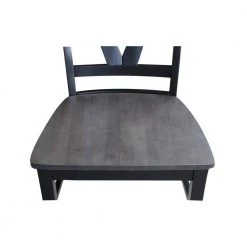 Black/Coal Verona Dining Chair (Set of 2) by International Concepts -International Concepts Sales black coal international concepts dining chairs c75 170p 1f 1000