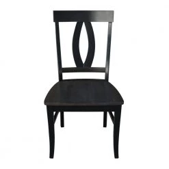 Black/Coal Verona Dining Chair (Set of 2) by International Concepts