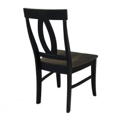 Black/Coal Verona Dining Chair (Set of 2) by International Concepts -International Concepts Sales black coal international concepts dining chairs c75 170p 66 1000