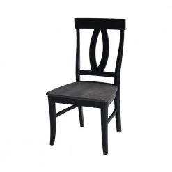 Black/Coal Verona Dining Chair (Set of 2) by International Concepts -International Concepts Sales black coal international concepts dining chairs c75 170p c3 1000