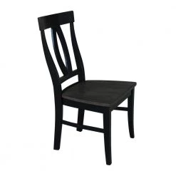 Black/Coal Verona Dining Chair (Set of 2) by International Concepts -International Concepts Sales black coal international concepts dining chairs c75 170p fa 1000