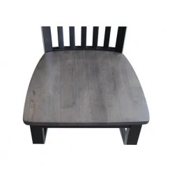 Black/Coal Tall Mission Chair (Set of 2) by International Concepts 13 Black/Coal Tall Mission Chair (Set of 2) by International Concepts -International Concepts Sales black coal international concepts dining chairs c75 465p 1f 1000