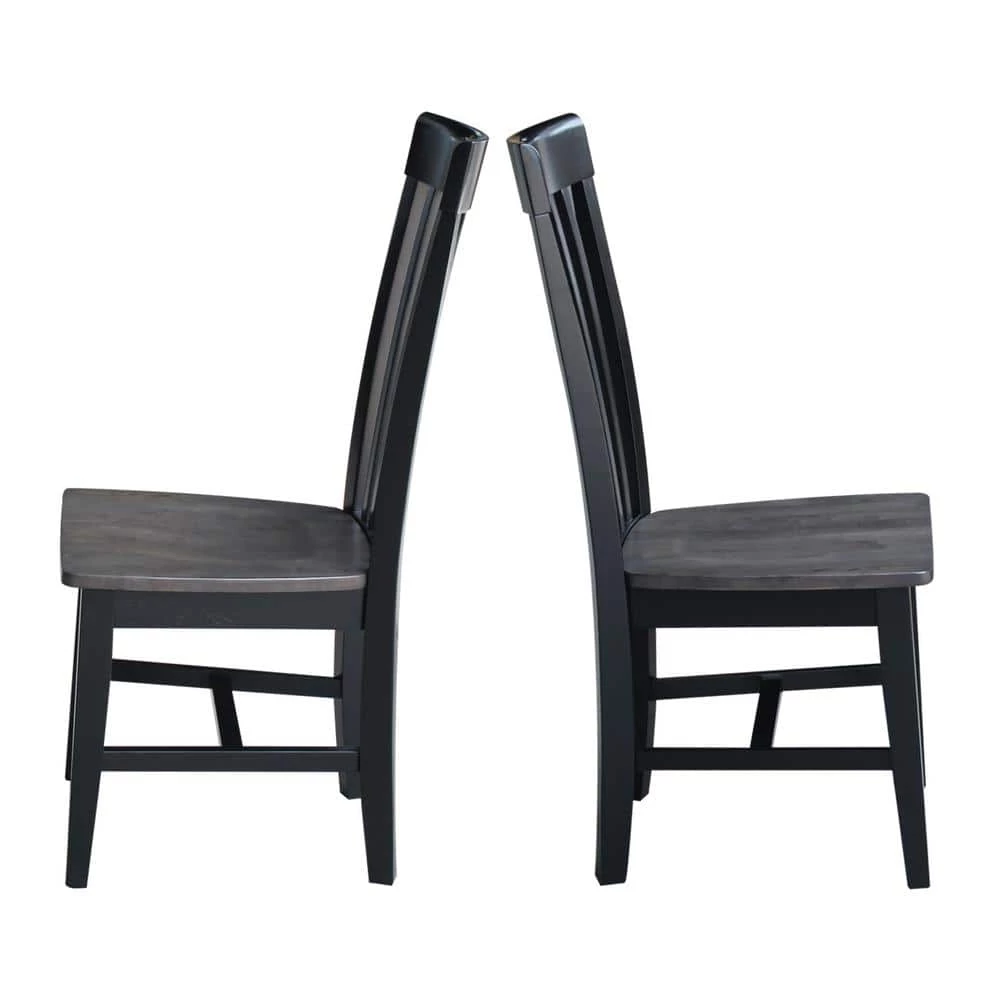 Black/Coal Tall Mission Chair (Set of 2) by International Concepts 6 Black/Coal Tall Mission Chair (Set of 2) by International Concepts - Image 6