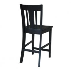 San Remo 24 in. Black Bar Stool by International Concepts -International Concepts Sales black international concepts bar stools s46 102 4f 1000