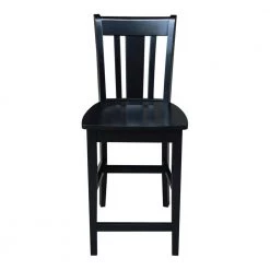 San Remo 24 in. Black Bar Stool by International Concepts