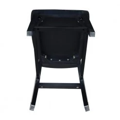 San Remo 24 in. Black Bar Stool by International Concepts -International Concepts Sales black international concepts bar stools s46 102 c3 1000