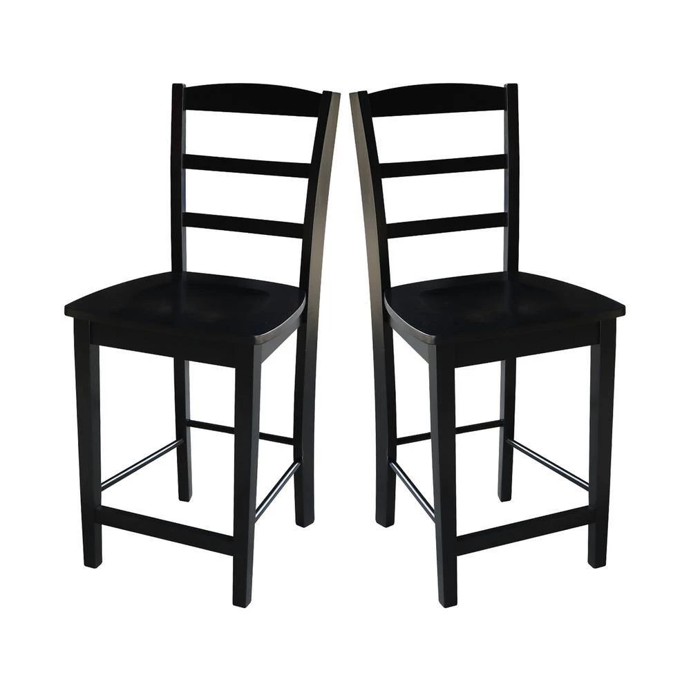 Madrid 24 in. Black Bar Stool by International Concepts 10 Madrid 24 in. Black Bar Stool by International Concepts - Image 10