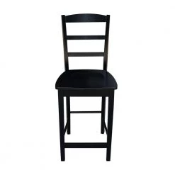 Madrid 24 in. Black Bar Stool by International Concepts 18 Madrid 24 in. Black Bar Stool by International Concepts -International Concepts Sales black international concepts bar stools s46 402 c3 1000