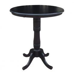 Black Solid Wood Pub/Bar Table by International Concepts