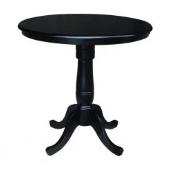 Black Solid Wood Counter Height Table by International Concepts
