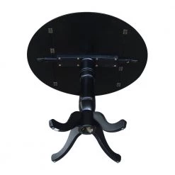 Laurel Black Solid Wood 42 in. Drop-leaf Counter-height Table by International Concepts -International Concepts Sales black international concepts bar tables k46 42dpt 6b 1d 1000