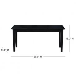 Black Bench by International Concepts -International Concepts Sales black international concepts dining benches be46 39 40 1000