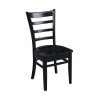 Emily Black Wood Dining Chair (Set of 2) by International Concepts