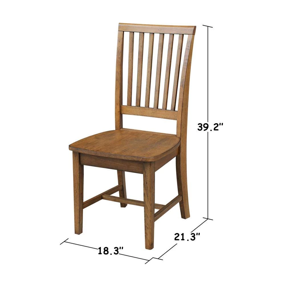 3-Piece 42 in. Black/Pecan Dual Drop Leaf Table Set with 2-Side Chairs by International Concepts 12 3-Piece 42 in. Black/Pecan Dual Drop Leaf Table Set with 2-Side Chairs by International Concepts - Image 12