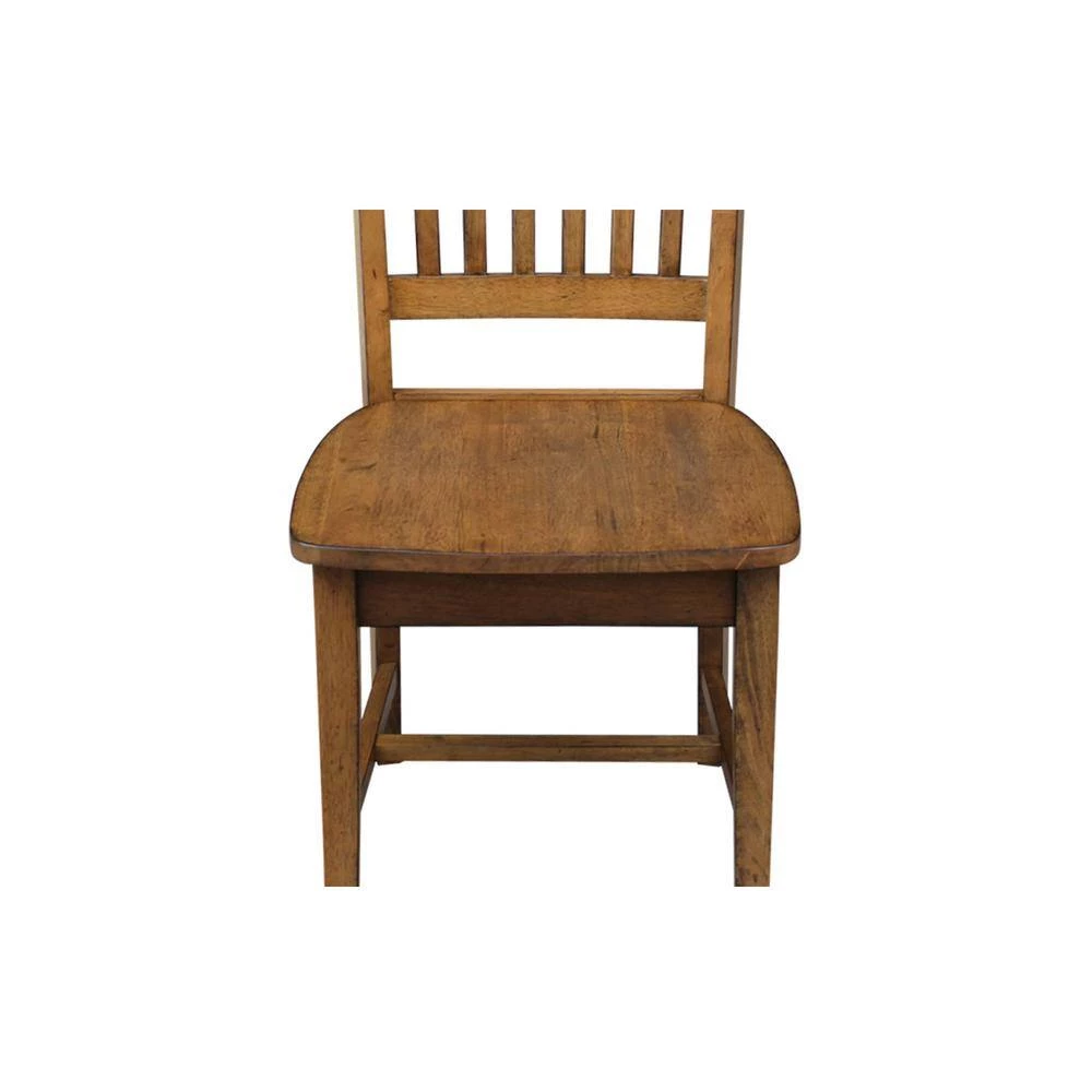 3-Piece 42 in. Black/Pecan Dual Drop Leaf Table Set with 2-Side Chairs by International Concepts 4 3-Piece 42 in. Black/Pecan Dual Drop Leaf Table Set with 2-Side Chairs by International Concepts - Image 4