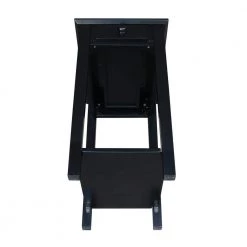 Narrow 25 in. H Black Solid Wood End Table by International Concepts -International Concepts Sales black international concepts end side tables ot46 2214 1d 1000