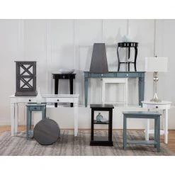 Hampton 26 in. H Black Accent Table by International Concepts -International Concepts Sales black international concepts end side tables ot46 70a 4f 1000