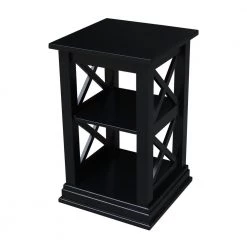 Hampton 26 in. H Black Accent Table by International Concepts