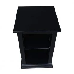 Hampton 26 in. H Black Accent Table by International Concepts -International Concepts Sales black international concepts end side tables ot46 70a a0 1000