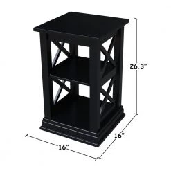 Hampton 26 in. H Black Accent Table by International Concepts -International Concepts Sales black international concepts end side tables ot46 70a c3 1000