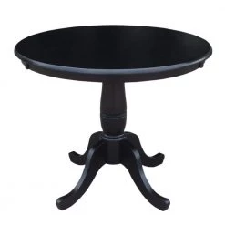 Black Solid Wood Dining Table by International Concepts