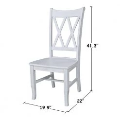 Hampton 48 in. Rectangular Blue/Chalk Wood Writing Desk and XX Chair (2-Piece Set) by International Concepts -International Concepts Sales blue chalk international concepts writing desks k62 of 67x 220 44 1000