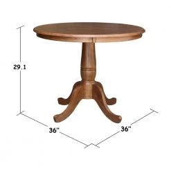 36 in. Bourbon Oak Round Pedestal Dining Table by International Concepts 10 36 in. Bourbon Oak Round Pedestal Dining Table by International Concepts -International Concepts Sales bourbon oak international concepts kitchen dining tables k42 36rt 4f 1000