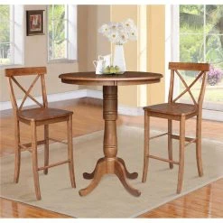 36 in. Bourbon Oak Round Pedestal Bar Height Dining Table by International Concepts 9 36 in. Bourbon Oak Round Pedestal Bar Height Dining Table by International Concepts -International Concepts Sales bourbon oak international concepts kitchen dining tables k42 36rt 6b 2 31 1000