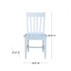 Cafe Pure White Dining Chair (Set of 2) by International Concepts -International Concepts Sales bright white international concepts dining chairs c08 61p 40 1000