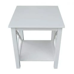 Hampton Pure White End Table by International Concepts -International Concepts Sales bright white international concepts end side tables ot08 70e 1f 1000