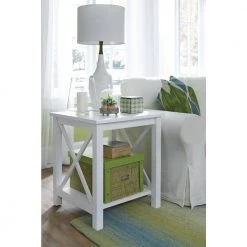 Hampton Pure White End Table by International Concepts -International Concepts Sales bright white international concepts end side tables ot08 70e 31 1000