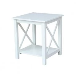 Hampton Pure White End Table by International Concepts -International Concepts Sales bright white international concepts end side tables ot08 70e 4f 1000