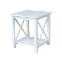 Hampton Pure White End Table by International Concepts -International Concepts Sales bright white international concepts end side tables ot08 70e 66 1000