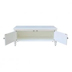 Cottage Beach 48 in. White Large Rectangle Wood Coffee Table by International Concepts -International Concepts Sales bright white rubbed international concepts coffee tables ot07 20c2 4f 1000