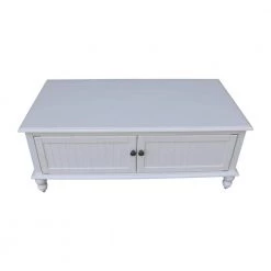 Cottage Beach 48 in. White Large Rectangle Wood Coffee Table by International Concepts -International Concepts Sales bright white rubbed international concepts coffee tables ot07 20c2 a0 1000