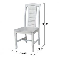 Seaside Chalk Dining Chair (Set of 2) by International Concepts -International Concepts Sales chalk international concepts dining chairs c28 45p 76 1000