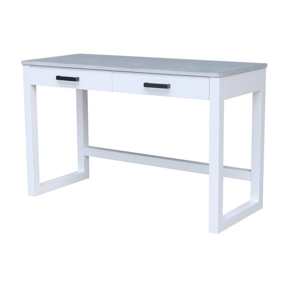48 in. W Chalk/White Carson Desk with 2-Drawers and Chair by International Concepts 8 48 in. W Chalk/White Carson Desk with 2-Drawers and Chair by International Concepts - Image 8