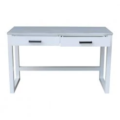 48 in. W Chalk / White Carson Desk with 2-Drawers by International Concepts -International Concepts Sales chalk white international concepts writing desks of128 71 1f 1000
