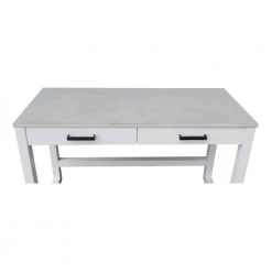 48 in. W Chalk / White Carson Desk with 2-Drawers by International Concepts -International Concepts Sales chalk white international concepts writing desks of128 71 a0 1000