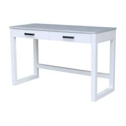 48 in. W Chalk / White Carson Desk with 2-Drawers by International Concepts -International Concepts Sales chalk white international concepts writing desks of128 71 c3 1000