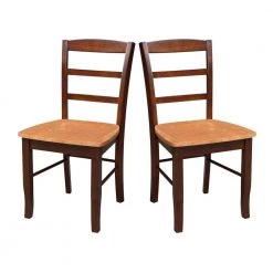 3-Piece 42 in. Espresso Dual Drop Leaf Table Set with 2-Side Chairs by International Concepts -International Concepts Sales cinnamon and espresso international concepts dining room sets k581 42dp c58 2p 76 1000