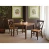 Skylar 3-Piece 36 in. Cinnamon/Espresso Square Wood Dining Set with X-Back Chairs by International Concepts